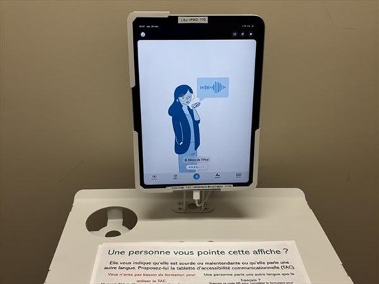 Des tablettes d'aide à la communication dans les urgences de la région