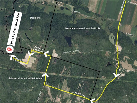 Un tracé alternatif à la route du Trou-de-la-Fée suivant un glissement de terrain
