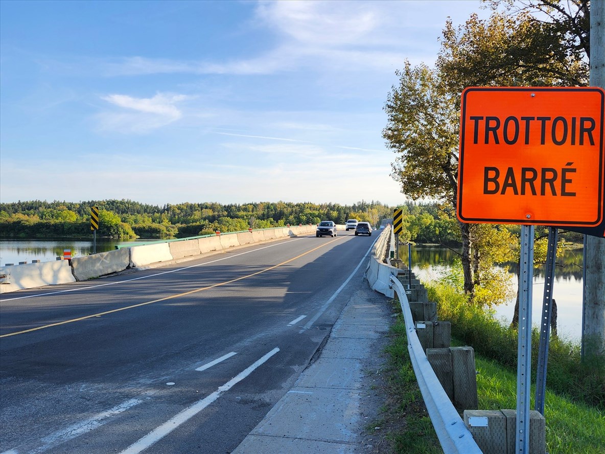 Le pont n’est pas sécuritaire selon la Ville d’Alma